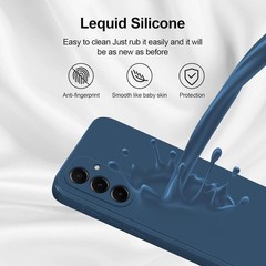 Silicone Case Compatible with Samsung Galaxy A55 5G, Shockproof Cover, Blue