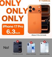 Crystal Clear Case for iPhone 17 Pro, Ultra-Slim, Anti-Yellowing, Military Grade