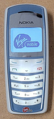 Nokia Shorty 2115i – Blue and White ( Virgin Mobile ) Very Rare Cellular Phone