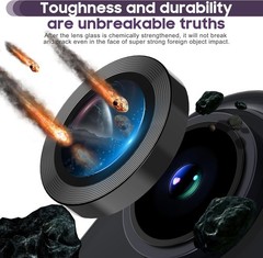 6.1 inch/6.7 inch Camera Lens Protector, 9H Tempered Glass Film – Black