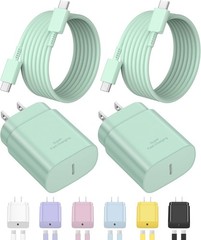 25W USB-C Fast Charger Adapter for iPhone 17, Samsung Galaxy S25/S24