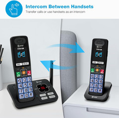 DECT 6.0 Cordless Phone, 3-Handset – Smart Call Blocker, Bluetooth Connect to Ce