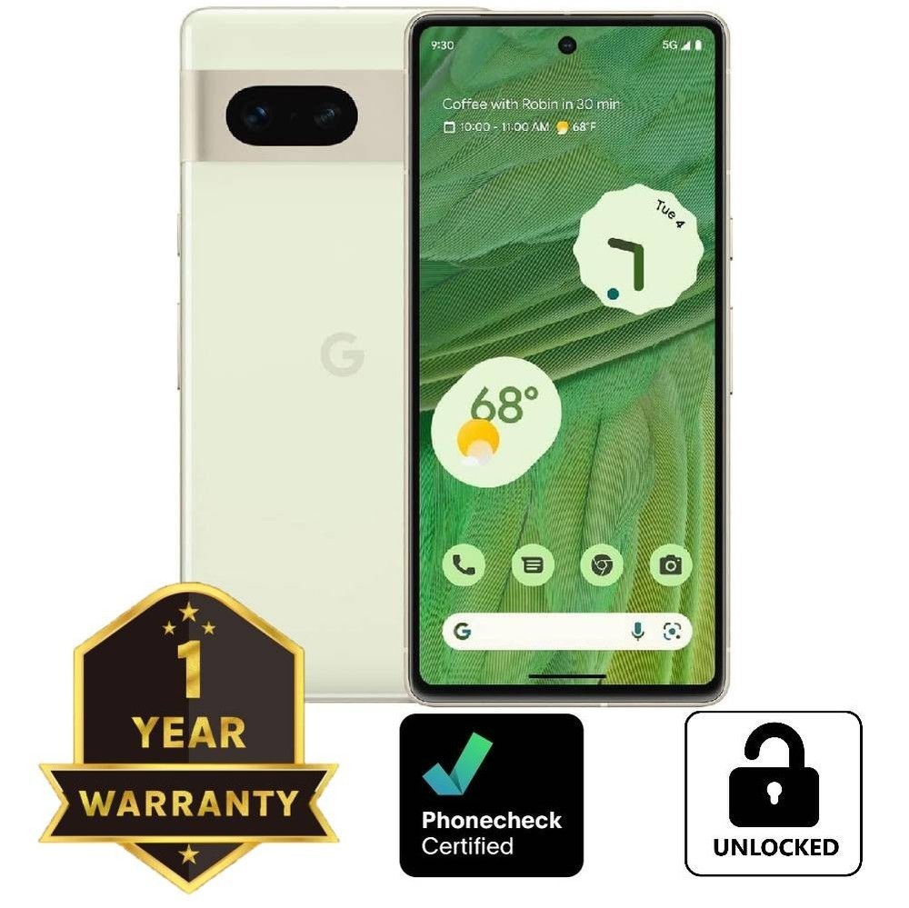 Google Pixel 7 – 128 GB – Lemongrass (Unlocked) Smartphone – Very Good