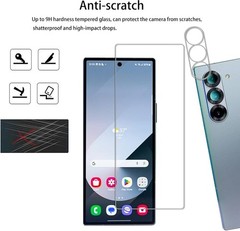 2-Pack Tempered Glass Screen Protectors & Lens Protectors for Samsung Galaxy Z F