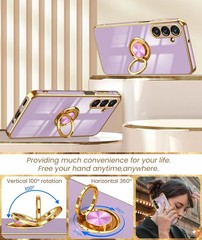 1. For Samsung Galaxy A17 5G Case, Slim Soft TPU Cover, 360° Rotatable Ring Hold