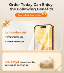 iPhone 17 Pro Max Case with 1X Screen Protector, Non Yellowing Slim Cute Cover