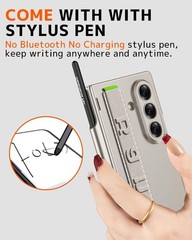 Carbon Fiber Strap for Samsung Galaxy Z Fold 7 Case with S Pen Holder & Stylus
