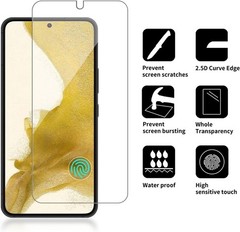 4 Pack Glass Screen Protector & Camera Lens Protector for Samsung Galaxy S22