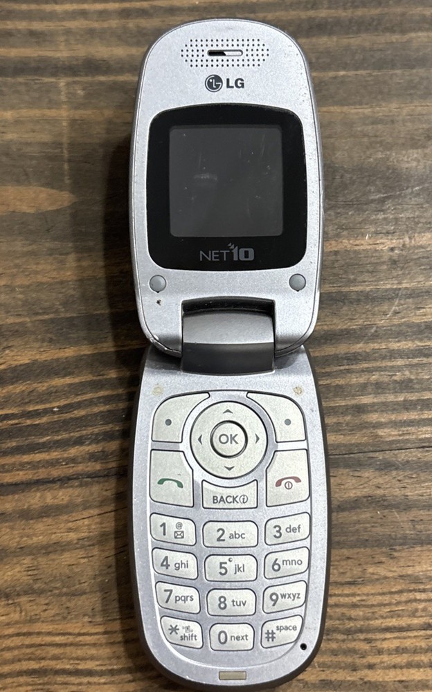 LG 200C Rare Flip Phone Net10 Gray Black Cellular Phone Untested