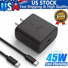 6FT USB-C Cable 45W Fast Charger Wall Adapter Usb For Samsung Galaxy S23 S22 S21