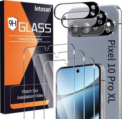 6.8 inch 3 Pack Glass Screen Protector for Google Pixel 10 Pro XL with Camera Le
