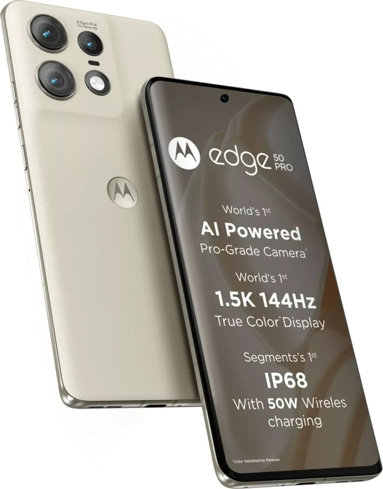 MOTOROLA Edge 50 Pro 5G Cream 256GB 12GB RAM 6.7&Prime; 50MP Dual Sim Global Version.