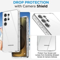 Samsung Galaxy S25 Ultra Clear Case, Heavy Duty Drop Protection Full Body Rugged
