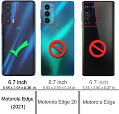 Navy Blue Case for Moto Edge 2021 Edge 5G UW with 2pcs Screen Protector Flexible
