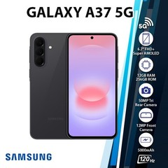 Samsung Galaxy A37 5G Android Cell Phone (12GB+256GB/CHARCOAL/Dual SIM/Unlocked)