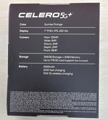 Celero Celero 5G+ 256GB Orange 8GB RAM 7in 108MP 5G MPN TU695DSOR256