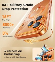 iPhone 17 Pro Max Case with 1X Screen Protector, Non Yellowing Slim Cute Cover