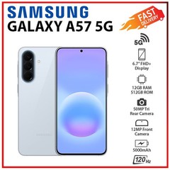 Samsung Galaxy A57 5G 12GB+512GB ICYBLUE Dual SIM Unlocked Android Cell Phone
