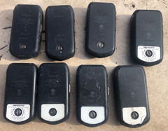 (Lot of 8) Kyocera Verizon Wireless Black/Red Rugged Flip Cellular Phone Cell