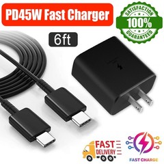 45W Wall Adapter Fast Power Charger 6FT Charging Cable For Samsung Galaxy S23 +