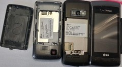 LG VX11000 enV Touch & LG LG290CM Vintage Cel Phone Lot Untested As-Is For Parts