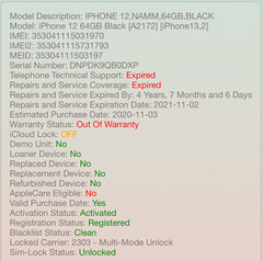 Apple iPhone 12 64 GB Black A2172 Unlocked Cracked Camera Lens #H221