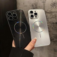 Slim Thin Glitter Black Magnetic Case for iPhone 13 Pro Max, Full Camera Protect