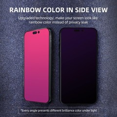 iPhone 17 Privacy Screen Protector, Gradient Color Tempered Glass, Bubble Free &