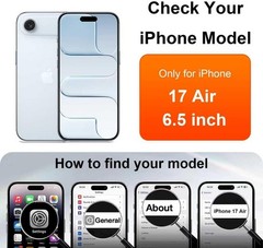 2 Pack Tempered Glass Screen Protectors for iPhone Air 6.5 Inch HD Clear Full Co