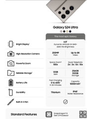 Samsung Galaxy S24 Ultra SM-S928U1 256GB FACTORY UNLOCKED CDMA + GSM – EXCELLENT