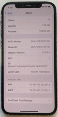 CRACKED BACK GLASS, GSM UNLOCKED iPhone 12, 128GB A2172 MGF93LL/A FOR REPAIR