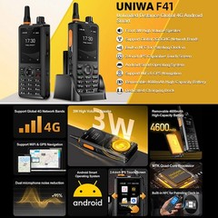 Unlocked 4G LTE Android Rugged Phone ZELLO Waterproof Dual SIM Mobile UNIWA F41
