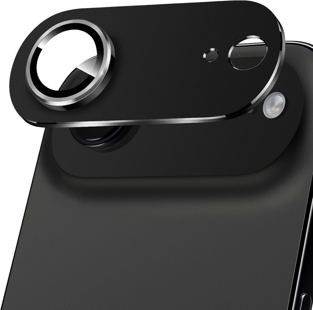9H Tempered Glass Camera Lens Protector for iPhone Air, Black