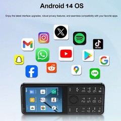 MINI Unlocked DOOV R77 PRO Android 14 Smartphone Dual SIM Phone Keyboard Mobile