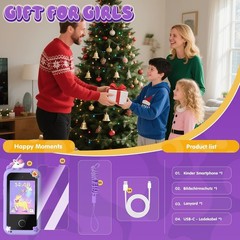 Kids Smart Phone Touchscreen Toys Girls Dual Camera Music Player