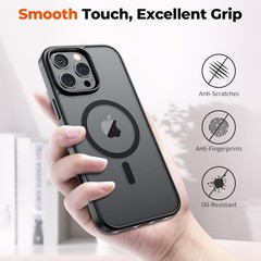 Magnetic for iPhone 16 Pro Max Case, Translucent Matte Shockproof Phone Cover,