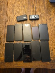 Cell Phone Lot Of 10 Smart & 2 Flip Phones