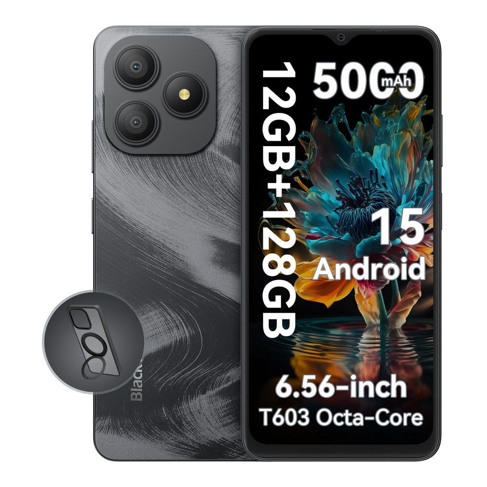 Blackview WAVE 9C Smartphone 12GB+128GB 6.56&Prime; Android 15 5000mAh 13MP + 32GB TF