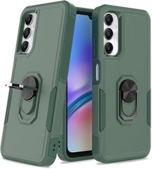 Samsung Galaxy A05s Case, Dual Layer Shockproof Kickstand Phone Case, Dark Green