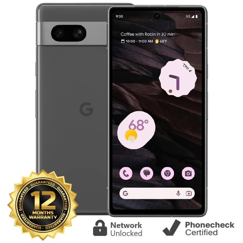 Google Pixel 7a – 128 GB – Charcoal (Unlocked) Smartphone – Excellent
