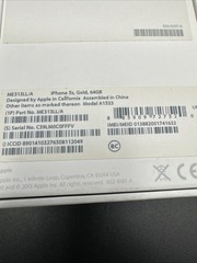 Apple iPhone 5s Gold 64gb Original Box Only Plus Plastic Inserts And Stickers