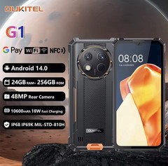Oukitel G1 Rugged Smartphone: 6.52&Prime; HD+, 10600mAh24 (6+18) GB + 256 GBAndroid 14