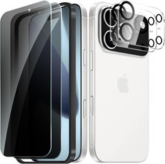 2+2 Pack Privacy Screen Protector for iPhone 17 Pro Max with Camera Lens Protect