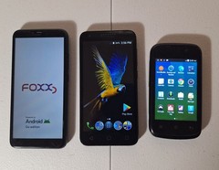 Lot of 3 Smartphones -Alcatel, Truconnect and Foxx-Tested, Works- Parts only.