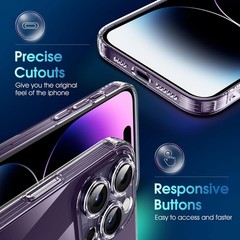 Crystal Clear Case for iPhone 14 Pro, Shockproof Protective Phone Case, 6.1 inch