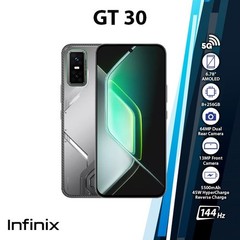 (New) Infinix GT 30 5G Android Cell Phone (8GB+256GB/GREY/Dual SIM/Unlocked)