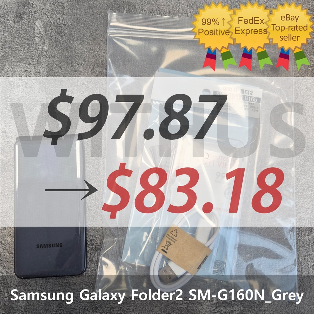 [CLEARANCE] Samsung Galaxy Folder2 32G SM-G160N Unlocked LTE 2021.ver_Grey