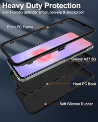 Samsung Galaxy A37 5G Case, 3-Layer Heavy Duty Defender Armor, 16ft Drop Protect