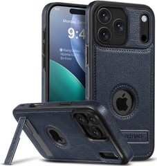 iPhone 17 Pro Max Leather Case with Stand, Protection Slim Adjustable Kickstand
