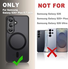 For Samsung Galaxy S26+ Plus Case Matte Magnetic Phone Cover 1x Screen Protector